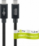 Wentronic goobay USB 4.0 USB Type-C kabel 1.2m Sort