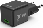 Hama Netzteil - GaN, Mini charger, Qualcomm - 30 Watt - PD, QC 2.0, QC 3.0 (24 pin USB-C)