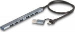 DELOCK 7 Port Slim USB Hub with USB Type-C or USB Typ-A