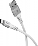 Wentronic Goobay USB-C to USB-A Supersoft Textile Cable with Metal Plugs | 74531