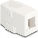 Delock Keystone Surface Mounted Box 1 Port with magnetic bottom, white