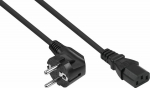 kabelmeister IEC extension cord. Stecker C14/C13 schw. 0.5m