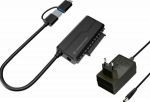CONCEPTRONIC Adapter USB-A/-C3.0->SATA 22Pin St/Bu schwarz