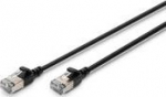 DIGITUS patch cable CAT 6A F/FTP Slim 0.30m schwarz