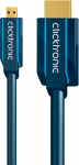 ClickTronic 2m Micro-HDMI Adapter - 2 m - HDMI Typ D (Microphone) - HDMI Typ A (Standard) - 10.2 Gbit/s - Blau