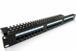 Digitus Patch panel 19" 24 ports, kat.5e, U/UTP, 1U, cable bracket, czarny (complete)