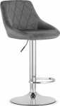 Leobert KAST stool - gray velvet / chrome base