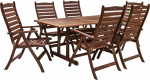 Garden furniture set VENICE table and 6 chairs, meranti