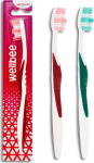 WELLBEE Adult medium hardness toothbrush (blister 2) - mix colors 1szt