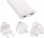 InLine USB Travel power adapter charger - Dual USB-C - PD - PPS - 65W - flach - wei&szlig;
