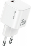USAMS Charger JO Series CC260 20W USB-C + kabel USB-C/Lightning 1m White