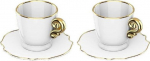 Bialetti Set 2 Cappuccino Cups incl. saucers Pure Gold