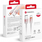 Kabel USB ForCell USB-A - USB-C 1 m White