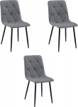 Leobert Krzesło LIBRA - dark gray fabric / black legs x 3
