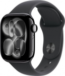 Apple Watch Series 11&nbsp;GPS&nbsp;42mm&nbsp;Jet Black Aluminium Case with Black Sport Band - M/L (MEQU4ZR/A)