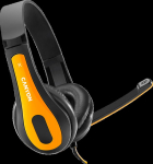 CANYON PC headset HSC-1 PC Mic Flat 2m Black Yellow
