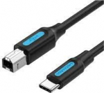 CABLE USB-C TO USB 2.0B/2M BLACK CQUBH VENTION