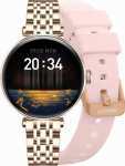 Smartwatch Gravity Smartwatch Rose gold silver pink 2 Belts GT26-4
