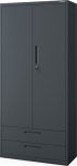 Jan Nowak Megan anthracite - double drawer 195 cm