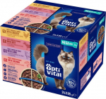 OPTIVITAL Box with chicken, beef, lamb, salmon - wet cat food - 24x85g