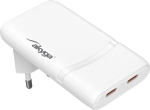 Akyga USB Ladeger&auml;t 65 W USB-C&reg; Wei&szlig; Headphones, Mobile phone, Headset, Netbook, Laptop, Smartphone, Power bank, Portable speaker, Portable printer, Portable gaming console, Smartwatch, Tablet, Telephone, Universal White AC Fast charging Indoor
