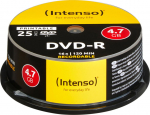 1x25 Intenso DVD-R 4.7GB 16x Speed Cakebox printable