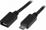 StarTech.com Kabel USB StarTech microUSB - USB-A 0.5 m Czarny (USBUBEXT50CM)