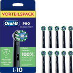 Oral-B Pro CrossAction B&oslash;rstehoveder Sort, 10 stk