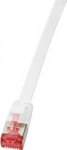 Logilink Flachpatchkabel RJ45 U/FTP Cat6 20.00m wei&szlig;