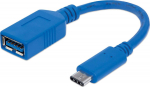 MANHATTAN USB Kabel 3.1 C -> A St/Bu 0.15m blue