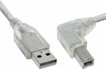 Cable USB InLine USB-A - USB-B 2 m Transparent (34520R)