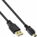 Cable USB InLine USB-A - miniUSB 3 m Czarny (31830F)