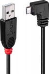 Lindy 1m USB 2.0 Type A to Micro-B, Cable, 90 Degree Right Angle