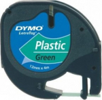 DYMO LetraTag-Band, plastic 12mm x 4m black->gr&uuml;n