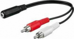 Cable PremiumCord Jack 3.5mm - RCA (Cinch) x2 0.2m czarny (kjackcinb02)