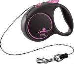 TRIXIE Flexi Retractable leash Black Design pink r. XS 3m
