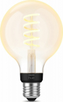 Philips Hue - filament smart bulb, White ambiance, Filament Globe, E27, 9.5 cm