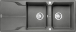 Deante sink SINK.ANDANTE ANTHRACITE MET. GRANITE 2K Z/O 1160x500x224.3.5''+SPACE SAVER