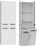 Topeshop Bathroom cabinet Nel Dd 2K basket 60cm white mat