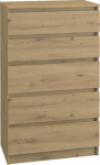 Topeshop CABINET CABINET BOOKLET 5 DRAWER M5 DĄB ARTISAN