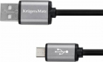 Kabel USB Kruger&Matz USB-A - microUSB 1 m Czarny (KM1235)