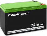 Qoltec Akumulator AGM | 12V | 7Ah | max. 105A | Security