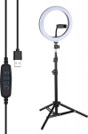 RoGer V7 Universal Tripod Stand for Selfie with 3-Tone LED Lamp 2.1m