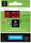 DYMO D1 Schriftband 9mmx7.0m schwarz->rot