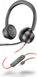 29 HP Poly Blackwire 8225 - Blackwire 8200 series - headset - on the ear - wired - active noise erasure - USB-C - svart - Zoom certified, UC-certified