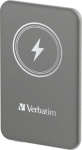 Verbatim Charge &acute;N&acute; Go Magnetic, Wireless Power Bank 5000 Grey