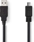 Kabel USB Nedis USB-A - micro-B 3 m Czarny (CCGB60500BK30)