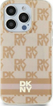DKNY DKNY DKHMP15SHCPTSP iPhone 15 / 14 / 13 6.1'' pink/pink hardcase IML Checkered Mono Pattern & Printed Stripes MagSafe