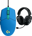 Log Logitech mouse G102 Lightsync (910-005801) + G Pro X Czarne (981-000818)