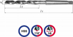 GRONE Baildon Metal Drill Bit DIN 345 RN NWKc 17 mm, HSS (S), 223-125 mm (grip MK2)